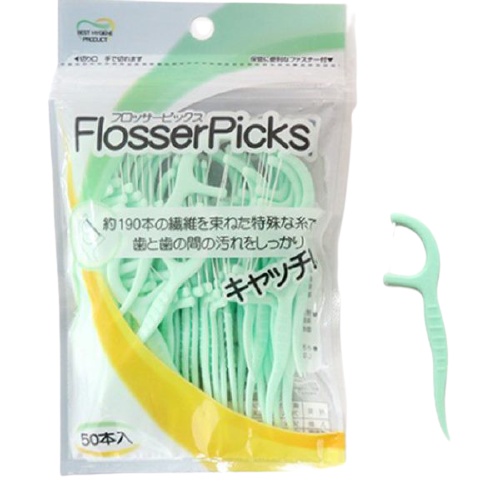 Tăm Chỉ nha khoa TAGAMI Flosser Picks Nhật Bản ( 50 Cái)