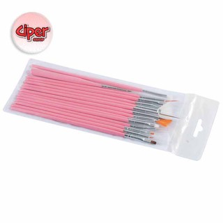 Bộ 15 cọ đắp bột móng tay