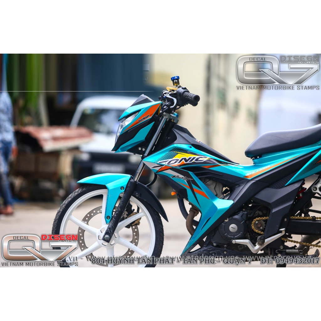 Tem Rời SONIC 150 Xanh - decalq7