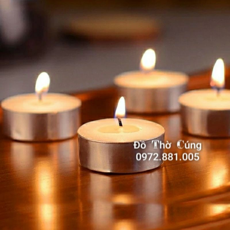 Vỉ 10 viên nến tealight không mùi