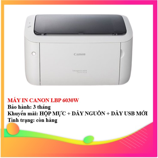 MÁY IN CANON LBP 6030W - KÈM HỘP MỰC , DÂY NGUỒN , DÂY USB MỚI - AALO.VN