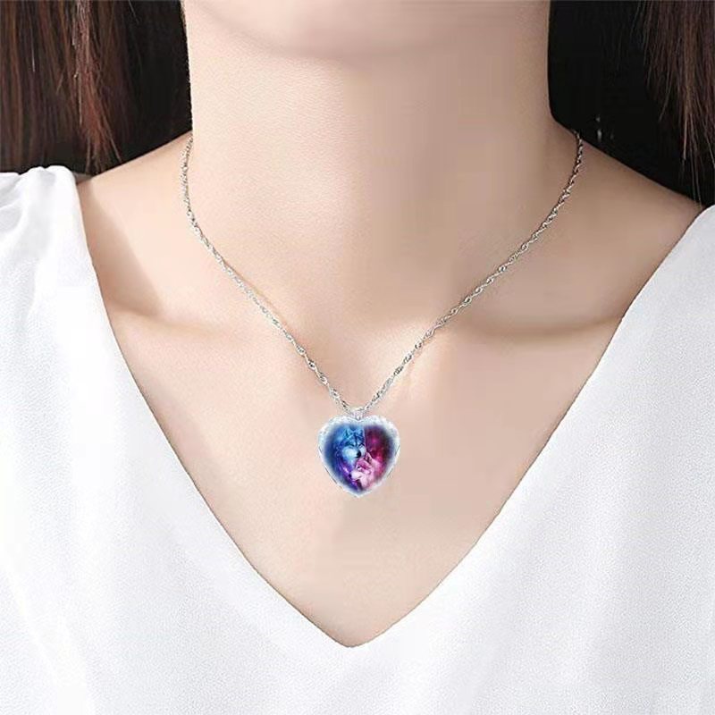 Vòng cổ HợP Kim ĐíNh Đá HìNh Tim ThờI Trang