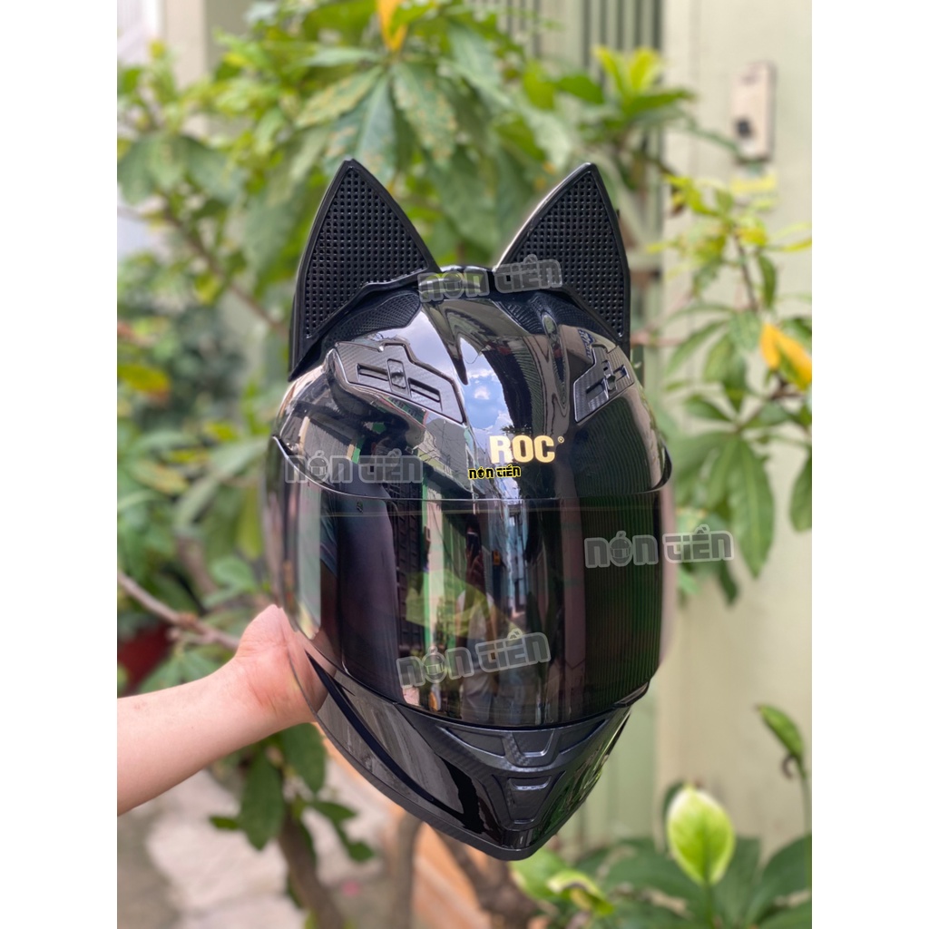 Nón Bảo Hiểm Fullface Tem ROC M137 R03 LÊN TAI MÈO - 2 kính - BẢO HÀNH 730 NGÀY - MUA LÀ CÓ QUÀ
