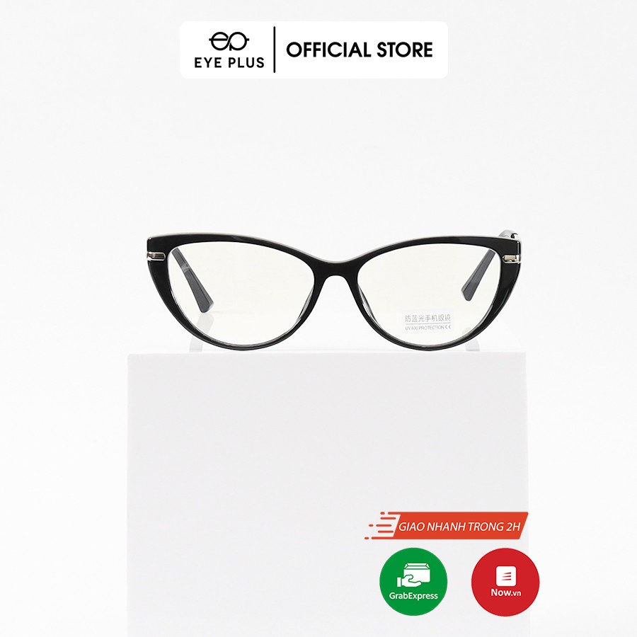 Gọng kính cận nam nữ thời trang Eye Plus dáng mắt mèo càng mảnh E350-N8887