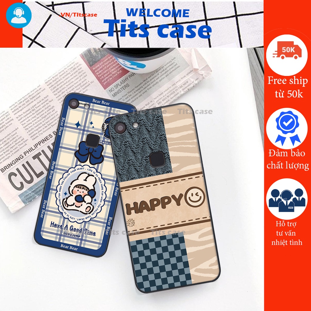 Ốp lưng Vivo V7 / V7 PLUS in hình bò sữa, gấu be@r, cute cực  ĐỈNH -  cực CHẤT-  cực COOL