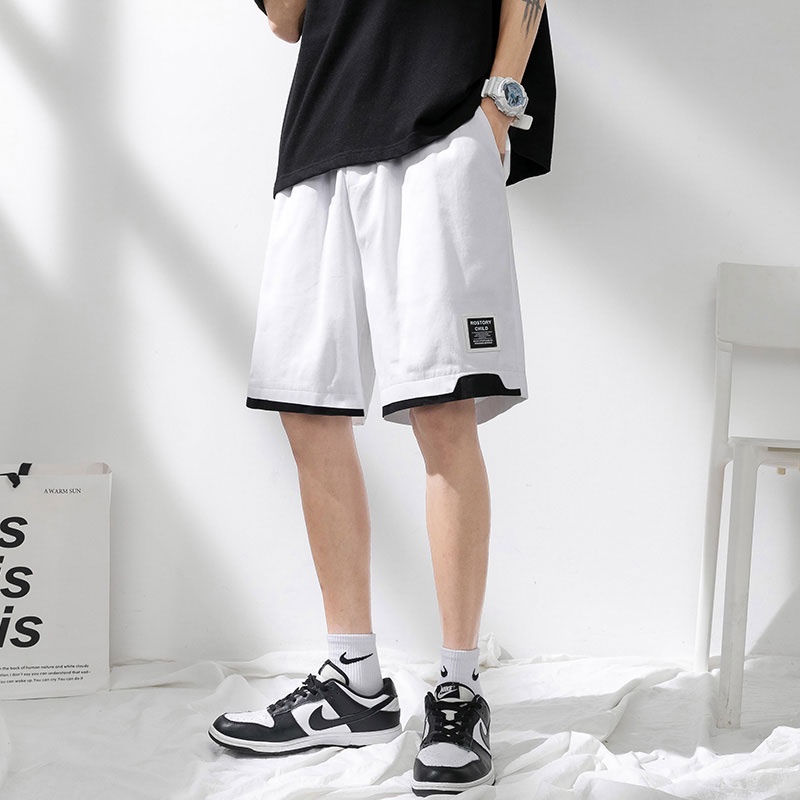 Quần Short Thể Thao Vải Cotton Mỏng Dáng Rộng Thời Trang Mùa Hè Cho Nam
