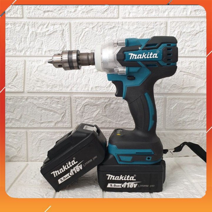 Máy siết bulong makita 118v lực siết 500nm tặng 5 khẩu chuyển khoan vít