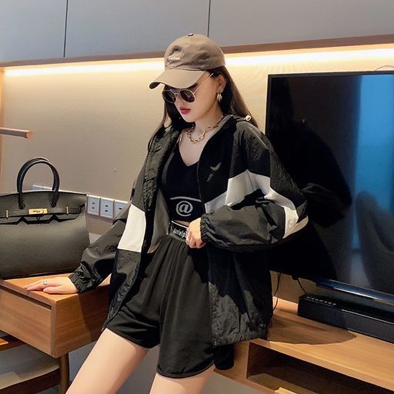 Áo khoác thể thao IELGY tay dài chống nắng phong cách Hàn Quốc tùy chọn màu sắc cho nữ