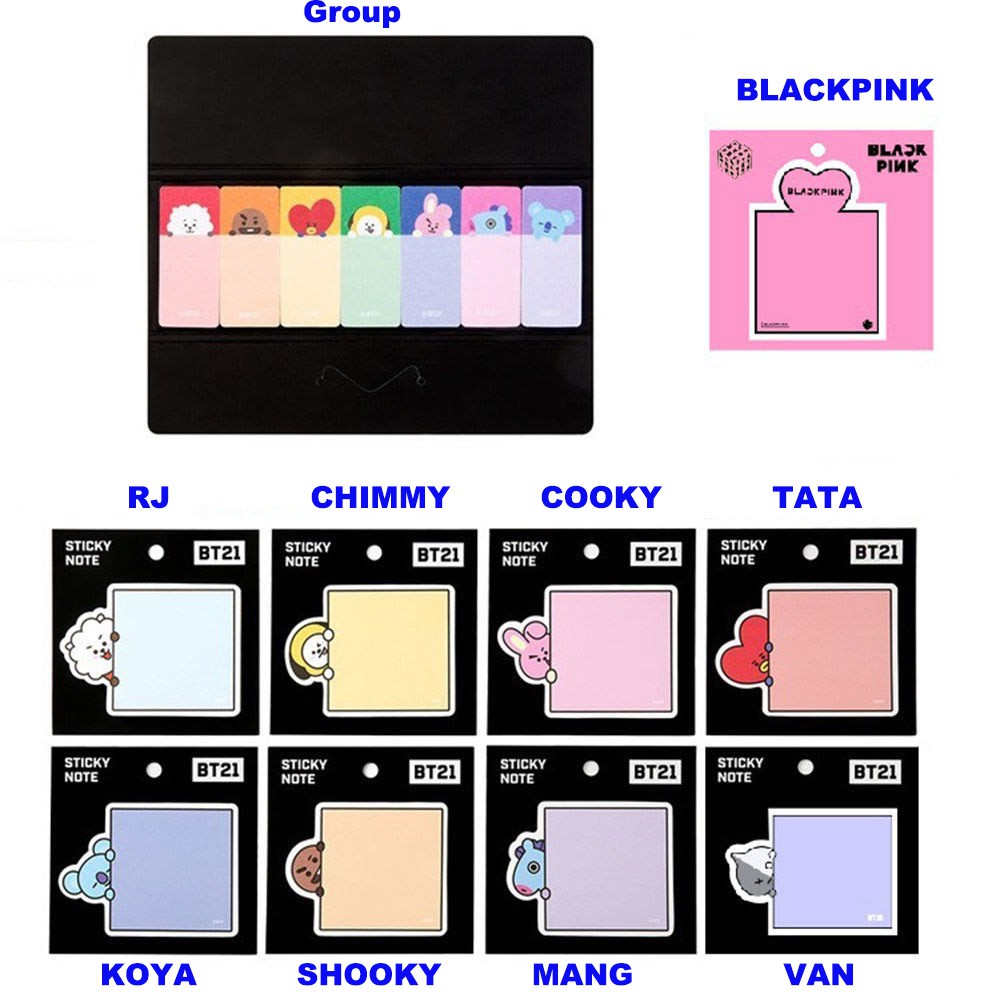 Giấy Ghi Chú Hình Bt21 Dễ Thương