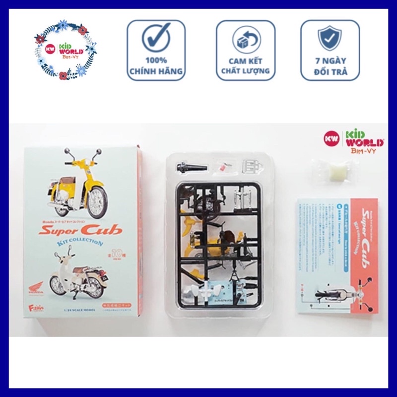 Xe mô hình lắp ráp Honda Super Cub F-Toys, Nhật Bản. Tỷ lệ 1:24.