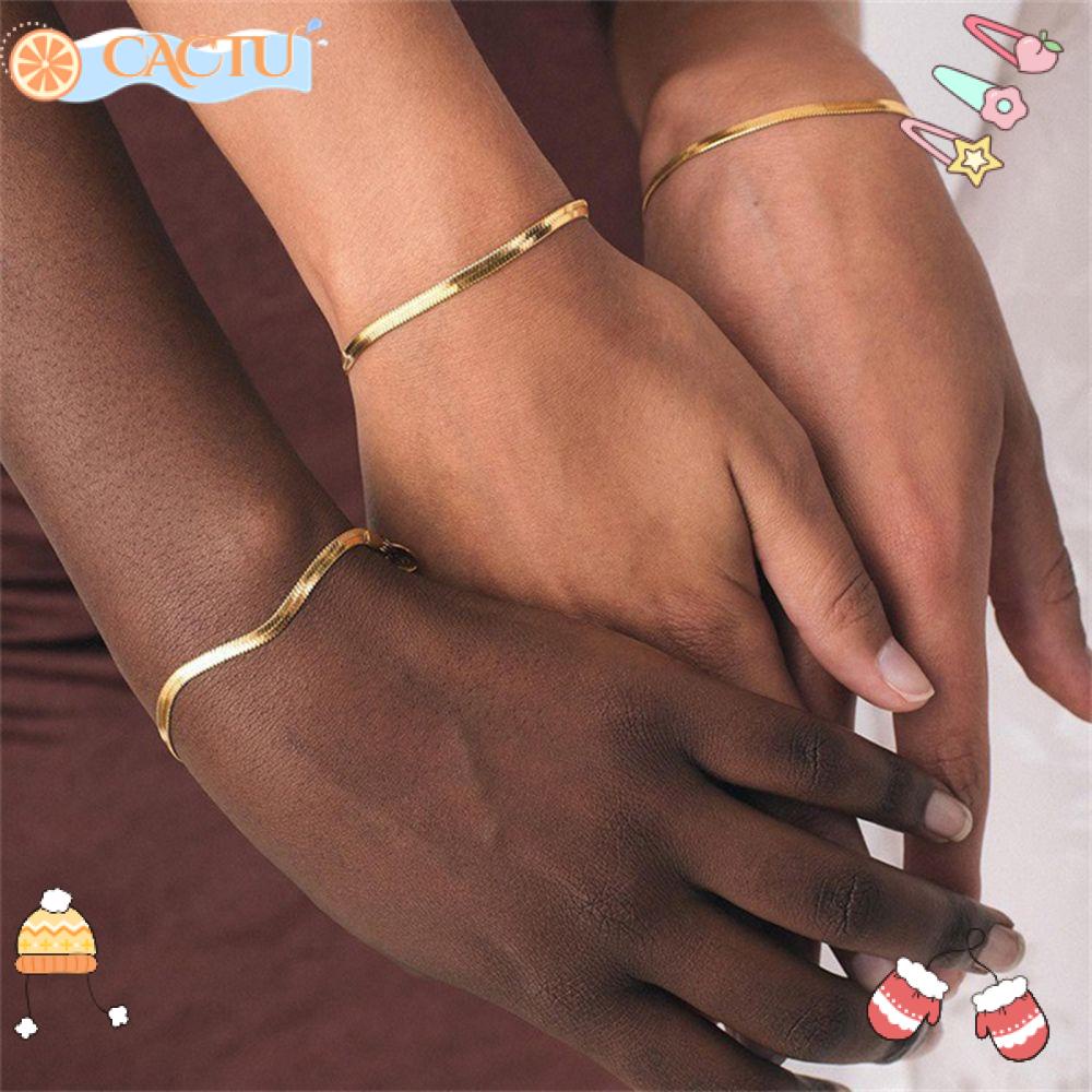 Vòng Đeo Tay Dạng Xích Kích Thước 3 / 4 / 5mm|Vòng Tay Mắt Xích Đơn Giản Cho Nam Và Nữ