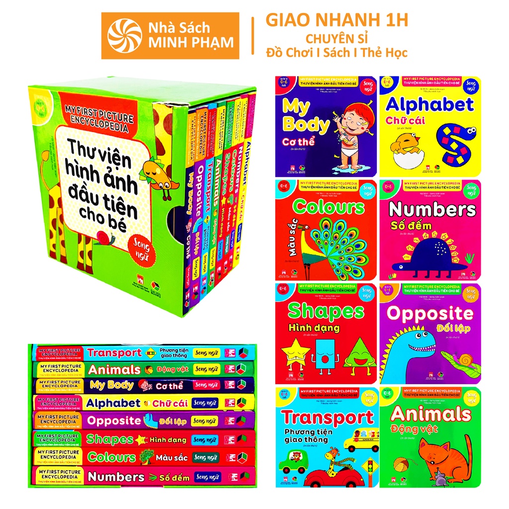 Sách - Bộ hộp thư viện hình ảnh đầu tiên cho bé (song ngữ anh việt )