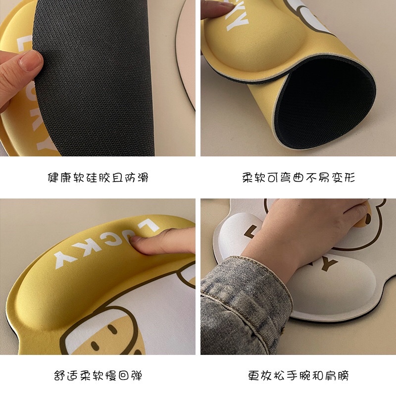 Bàn di chuột có đệm tay mẫu tròn hình hổ