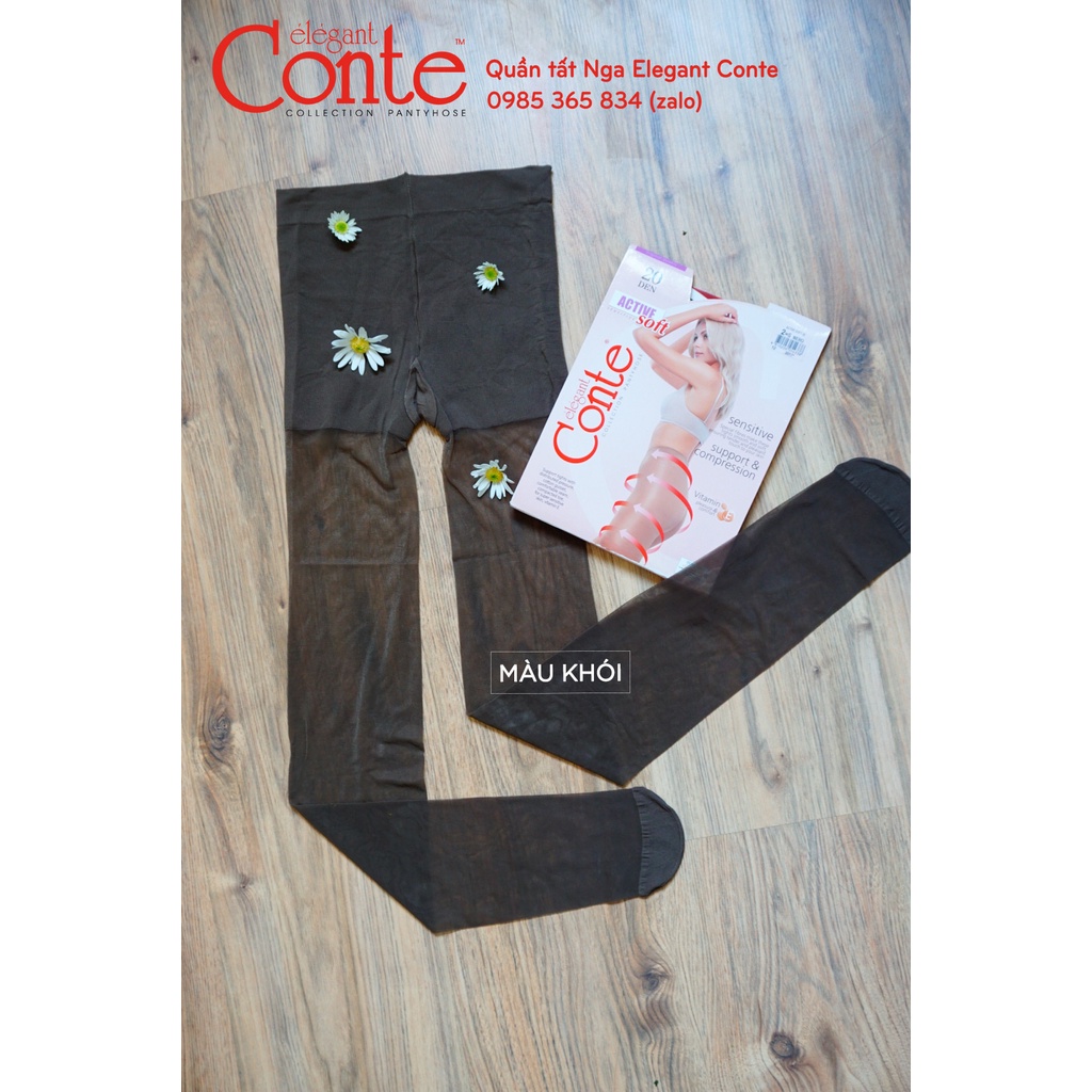 ⚡𝗙𝗥𝗘𝗘𝗦𝗛𝗜𝗣⚡ Quần tất Nga Élegant Conte loại mỏng Active 20D thon gọn mỡ thừa, siêu dai, siêu bền, che khuyết điểm tốt | BigBuy360 - bigbuy360.vn