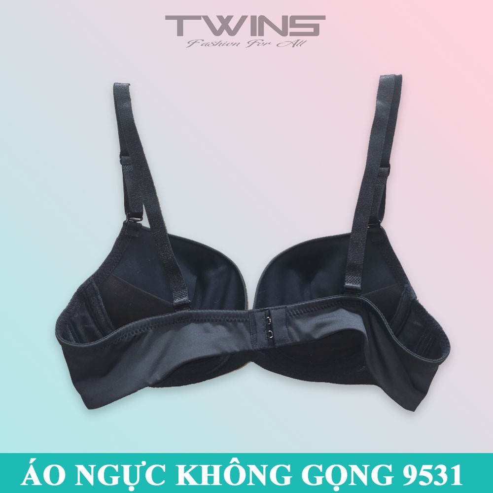 Áo ngực không gọng nữ nâng ngực mút dày Pensee 9531 cúp xéo màu trơn size 34, 36, 38
