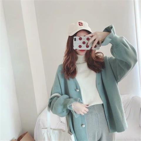 Áo khoác Cardigan dệt kim tay dài dễ phối đồ