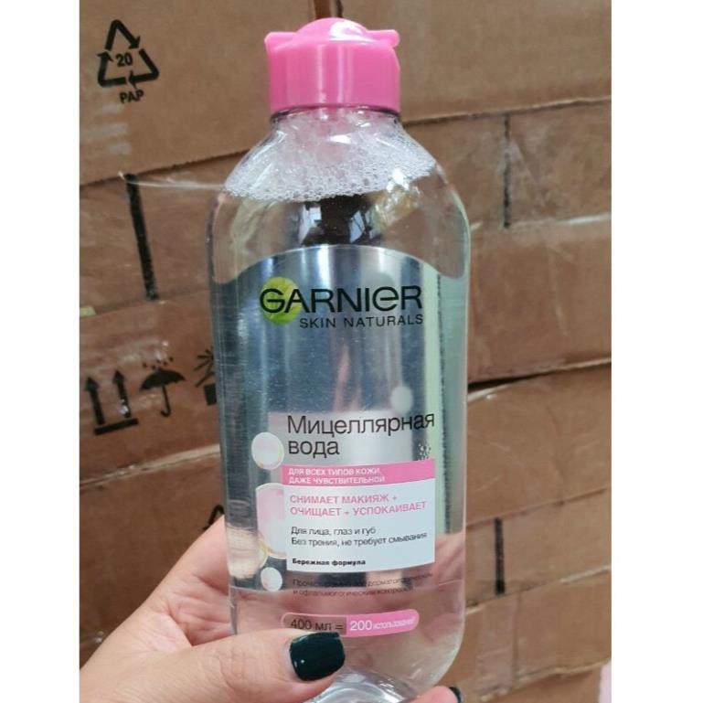 Nước tẩy trang Garnier Nga 400ml nắp hồng nhạt | BigBuy360 - bigbuy360.vn