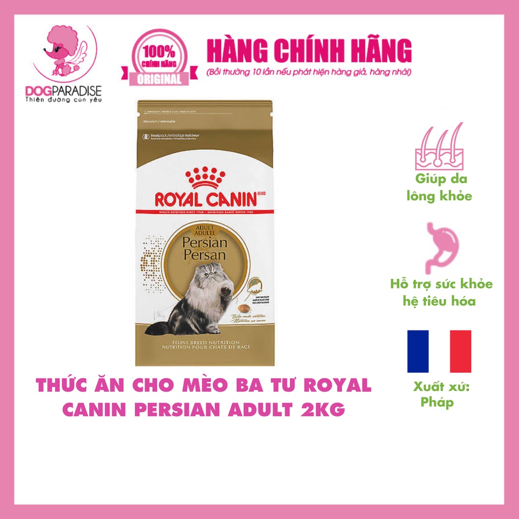 Thức ăn cho mèo Ba Tư Royal Canin Persian Adult cung cấp chất xơ tốt cho hệ tiêu hóa 2kg - Dog Paradise