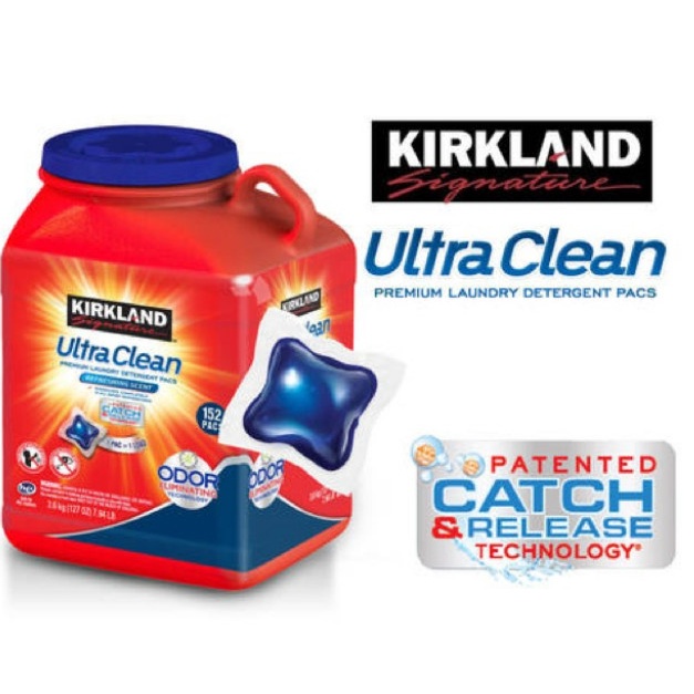 Viên Giặt Quần Áo Kháng Khuẩn Kirkland Signature Ultra Clean tiện lợi.