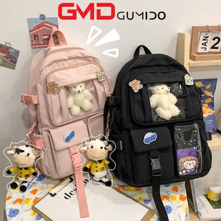 Balo Nữ Đi Học Ulzzang Hàn Quốc Màu Dịu Nhẹ Cao Cấp Cặp Sách Nam Cực Đẹp Giá Rẻ C09 - GUMIDO