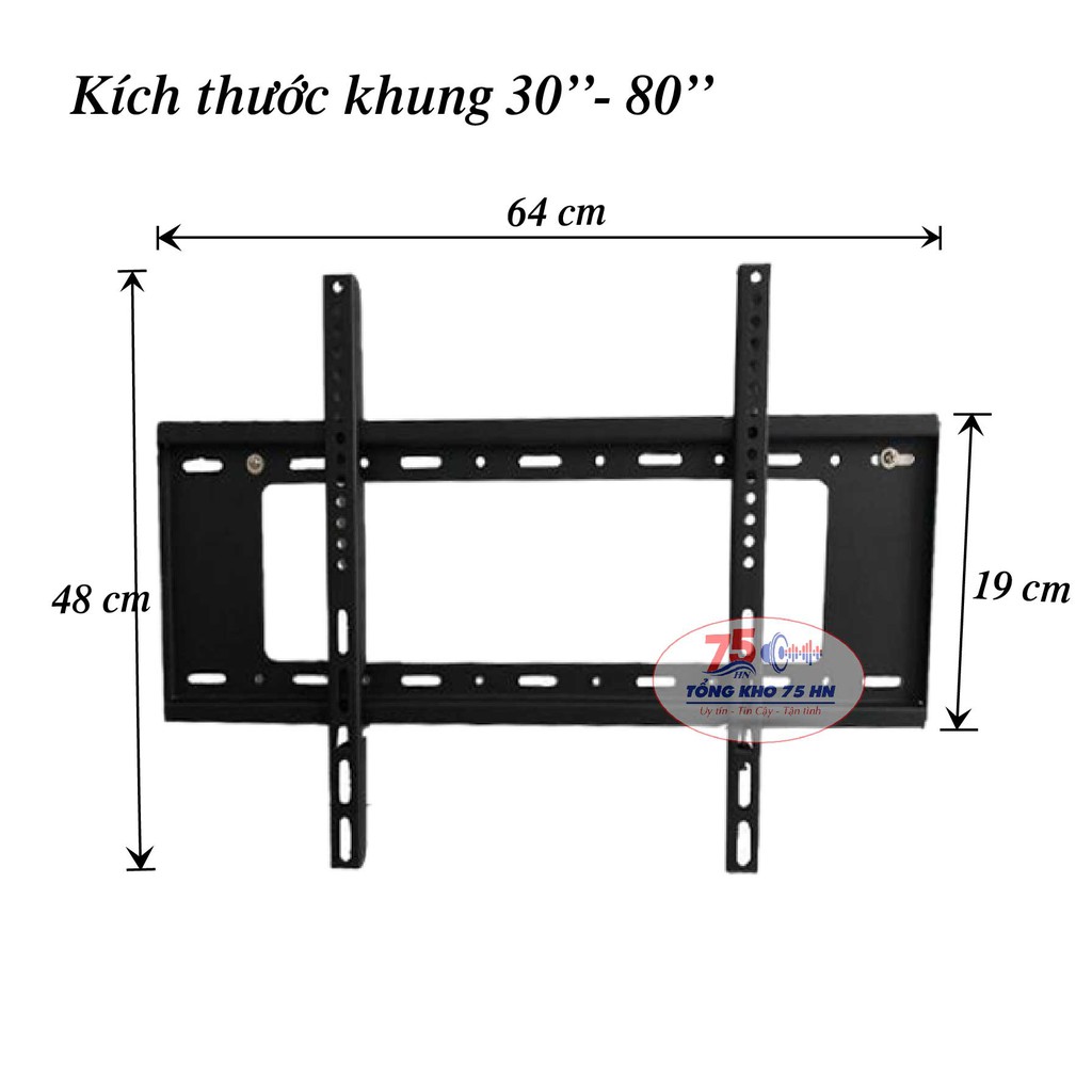 {Giá siêu tốt} Giá Treo Tivi LED, LCD cố định sát tường ( Phù hợp với mọi loại TV từ 32-80 inch)