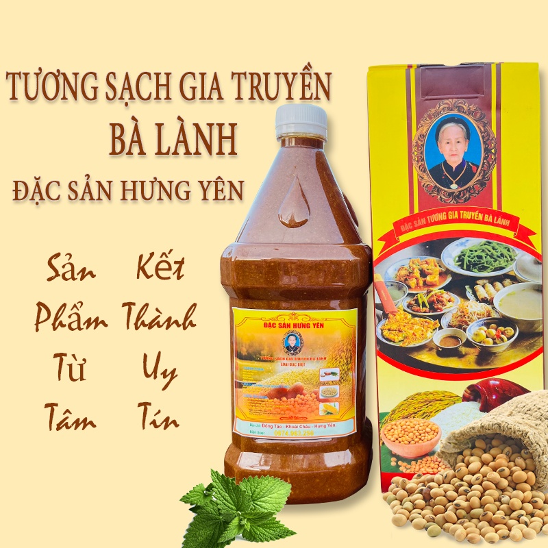TƯƠNG BẦN CHAI LỚN 2L LOẠI QUÀ BIẾU ĐẶC BIỆT, Tương Nếp, Tương Gia Truyền Bà Lành | Thơm Ngon, Sạch Sẽ, Đâm Vị Làng Quê.