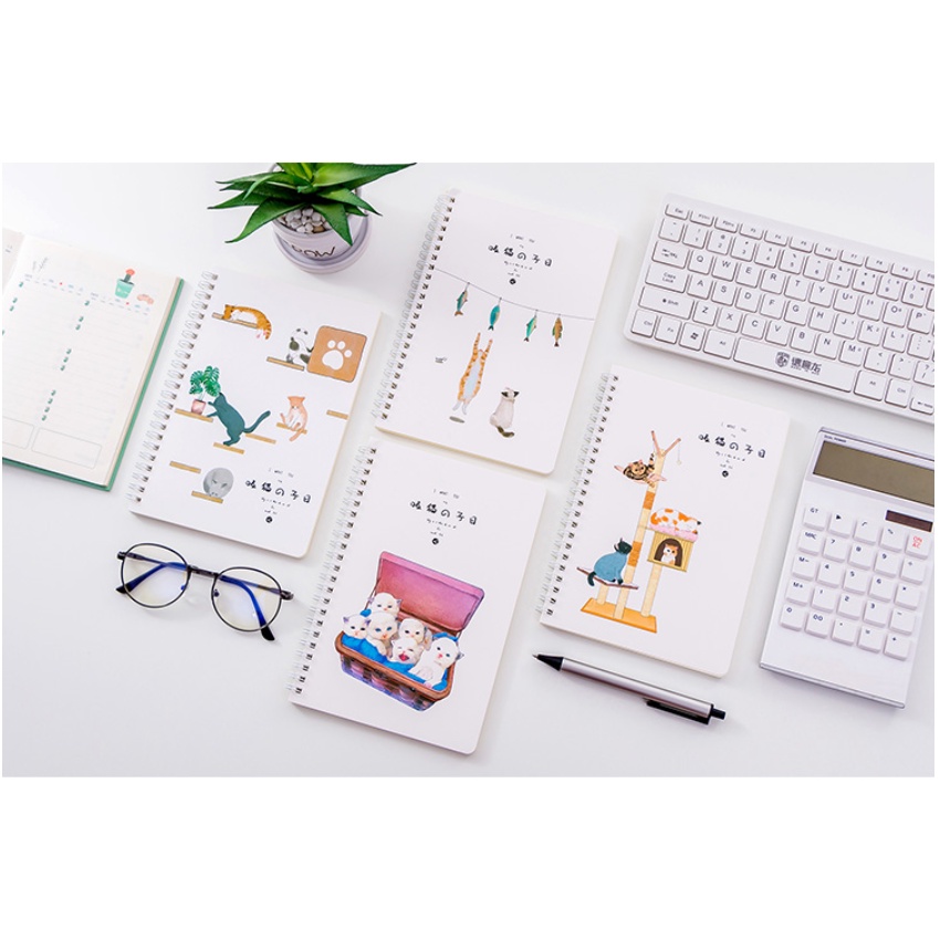 Sổ ghi chép A5 gáy lò xo phiên bản - Sổ lò xo phù hợp làm bullet journal,planner