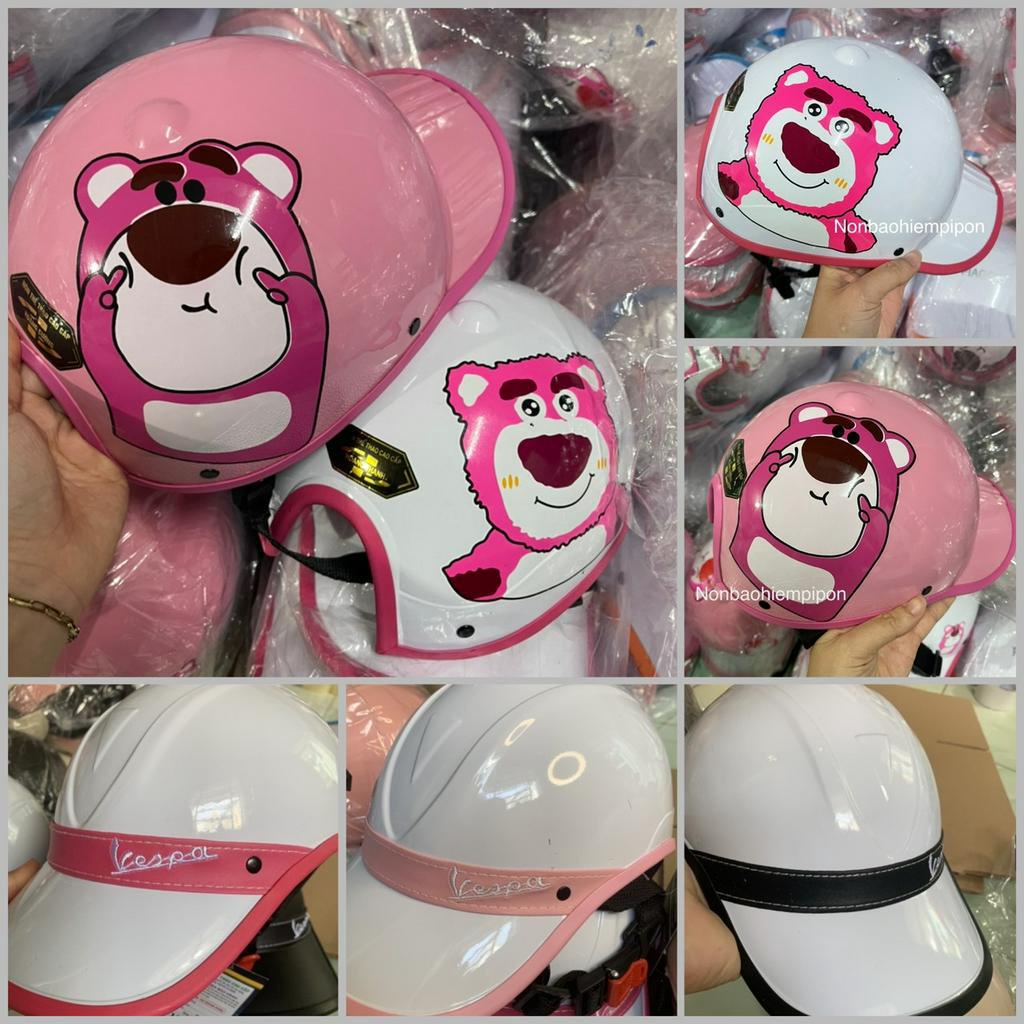 Nón Kết Gấu Dâu , Vespa Lỗi Nhẹ ( Hàng Thanh Lý Giá Cực Rẻ )