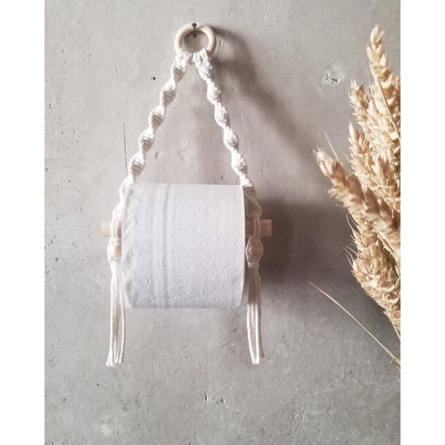 Dây treo khăn giấy macrame.
