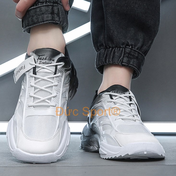 Giày nam sneaker hàn quốc giày độn đế ĐứcSport giầy thể thao nam tập gym chạy bộ thể dục cổ thấp,đế cao su giày hot G242