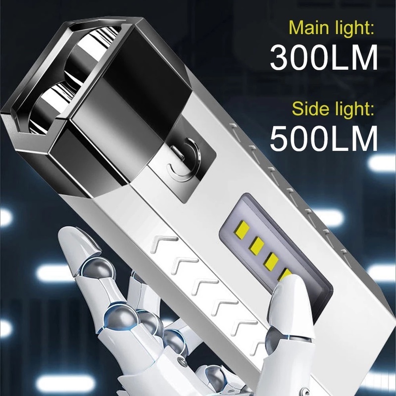 Đèn Pin 5COB 2 Bóng Led Siêu Sáng Chống Thấm Nước Tiện Dụng Cho Các Hoạt Động Ngoài Trời