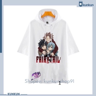 Áo Thun Hoodie Tay Lửng Fairy Tail - Áo Thun Anime