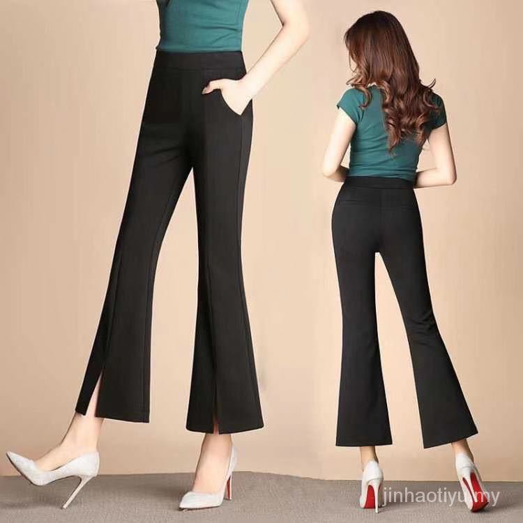 Quần Dài Ống Loe Lưng Cao Phối Ren Thời Trang Xuân Thu Cho Nữ | BigBuy360 - bigbuy360.vn