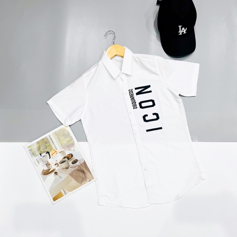 (ảnh+video) Áo sơ mi nam cao cấp sơ mi nam ICON ngắn tay lụa phối thời trang chuẩn đẹp như hình