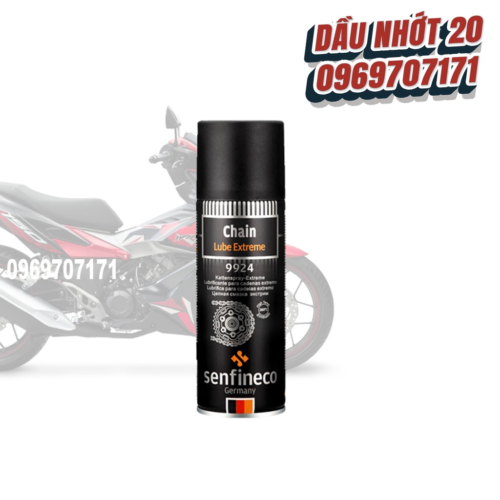 [Tặng rửa sên sprayking] Chai Xịt Dưỡng Sên - Senfineco Chain Lub Extreme 9924 [200ML]