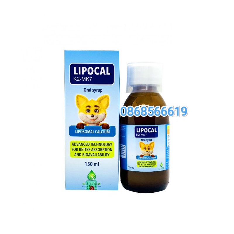 CALCI SINH HỌC LIPOCAL K2 - M K 7 GIẢI PHÁP TĂNG CHIỀU CAO TỐT NHẤT CHO BÉ
