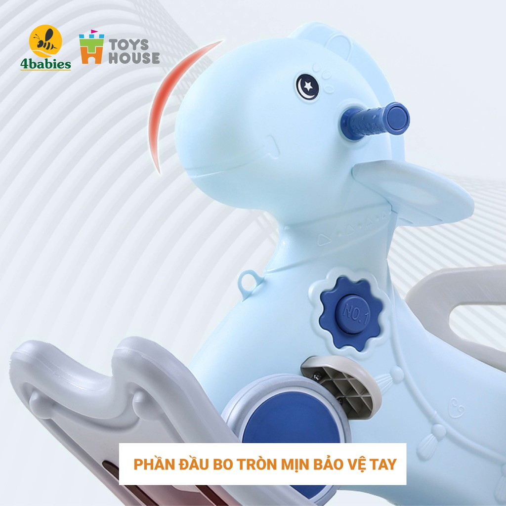 Ngựa bập bênh đa năng kiêm xe chòi chân và xe đẩy cho bé Toys House WM19033, hàng chính hãng cho bé