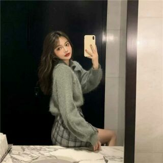 Set áo len chân váy hàn quốc Ulzzang