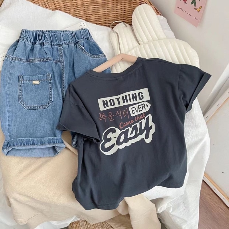 Quần Short Jeans Mỏng Thời Trang Mùa Hè Phong Cách Hàn Quốc Cho Bé Trai