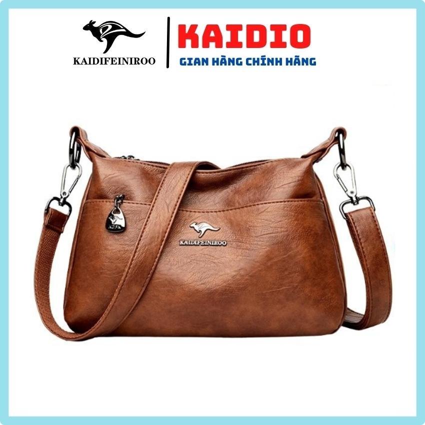 Túi xách nữ đẹp công sở da bò cao cấp hàng hiệu đeo chéo Hàn Quốc kẹp nách Kaidifeiniroo KD23 (8003) Kaidio. Đủ 2 Dây.