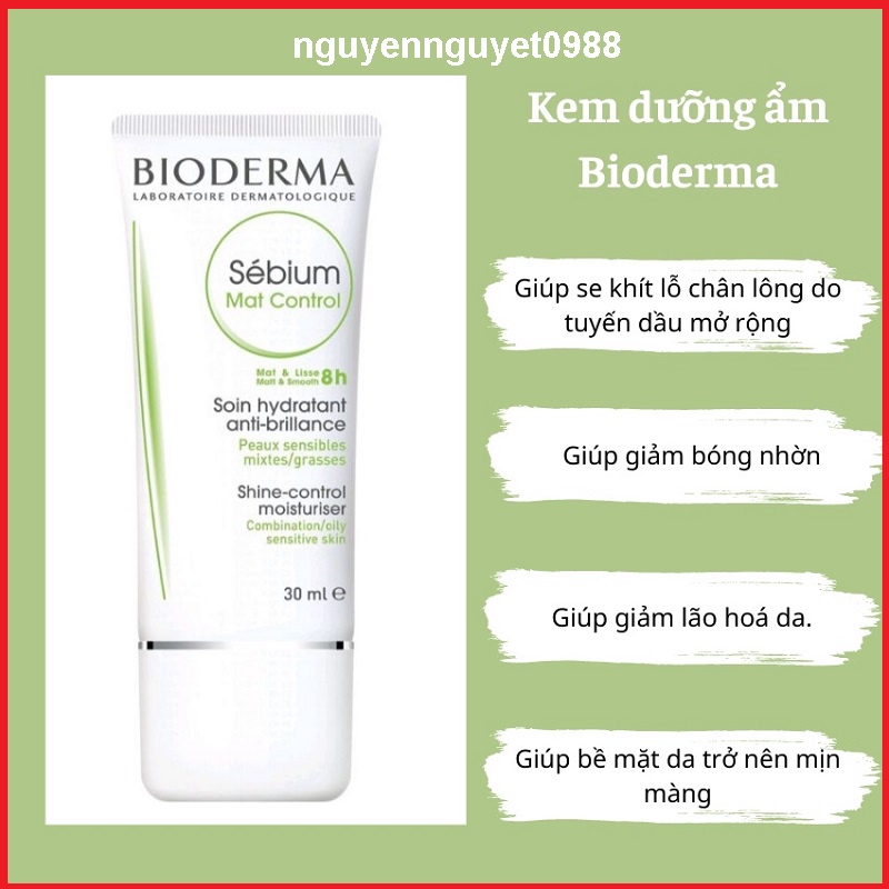 Kem Dưỡng Bioderma Sebium Pore Refiner Hỗ Trợ Kiềm Dầu Se Khít Lỗ Chân Lông Hiệu Quả 30ml