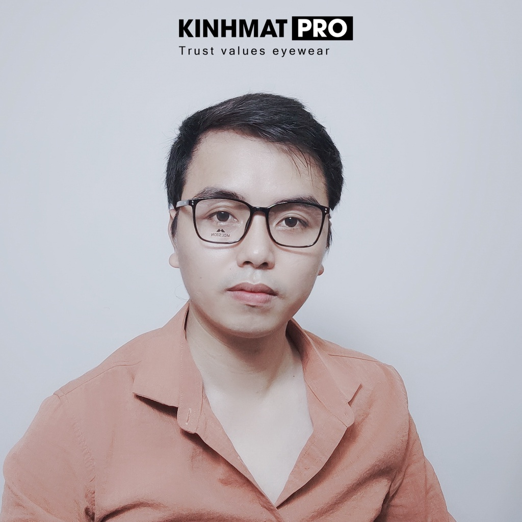 Gọng kính cận nam nữ gọng kính nhựa lõi hợp kim Molsion K9032 Kính mắt Pro