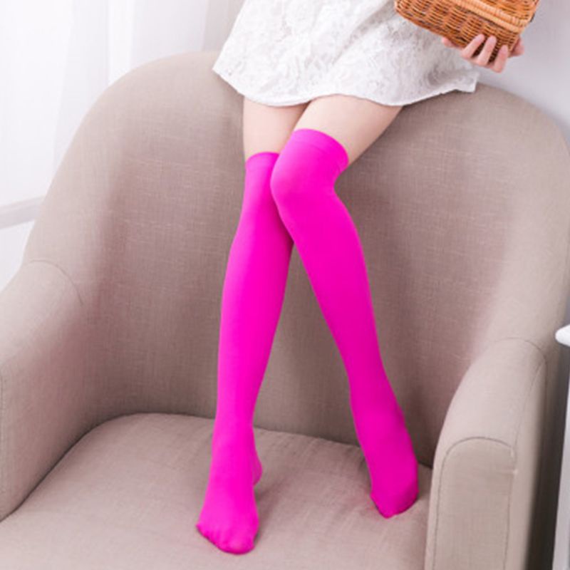 Vớ dài qua gối màu sắc kẹo ngọt thời trang mùa thu cho bé gái