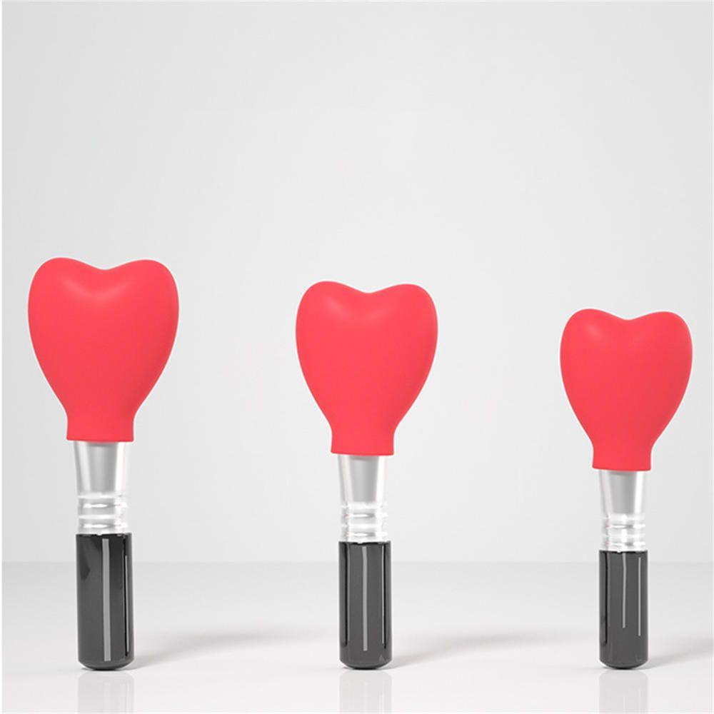 Bộ 3 Hộp Đựng Cọ Trang Điểm Bằng Silicon Chống Bụi Trái Tim Ốp