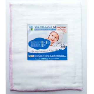 01 Khăn tắm bé 4 lớp 100% cotton (65 x 80cm) - Siêu thấm, sạch, đẹp, mềm mại - NPP HS shop