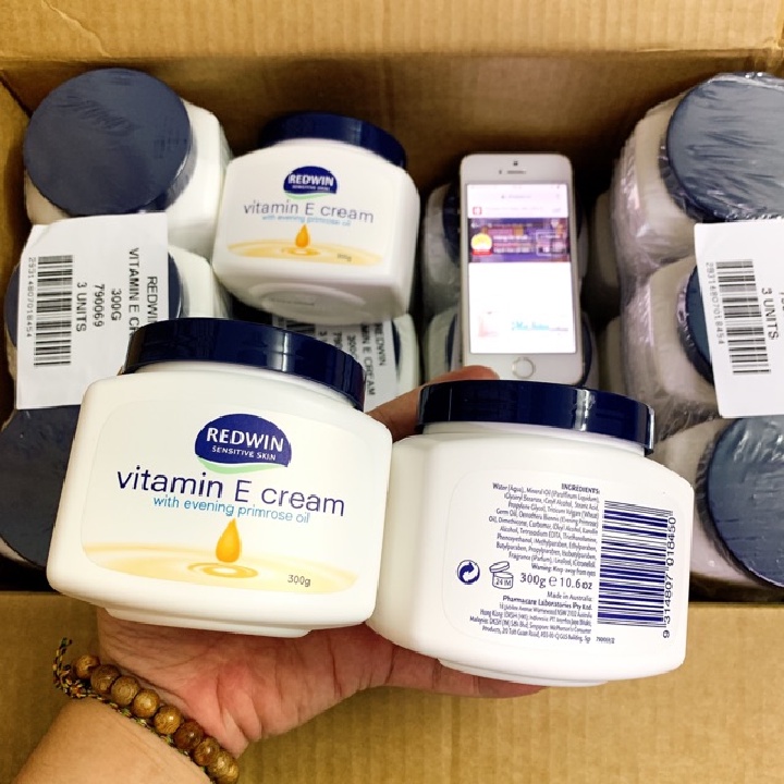 Kem dưỡng ẩm cho da mềm mịn REDWIN Vitamin E Cream Úc 300g thích hợp cho da thường da khô nứt nẻ bong tróc da nhạy cảm | BigBuy360 - bigbuy360.vn