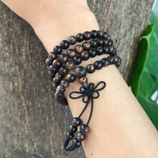 Vòng trầm hương vòng trầm hương sánh chìm chuỗi 108 hạt 6-8 ly tự nhiên - thơm ngọt