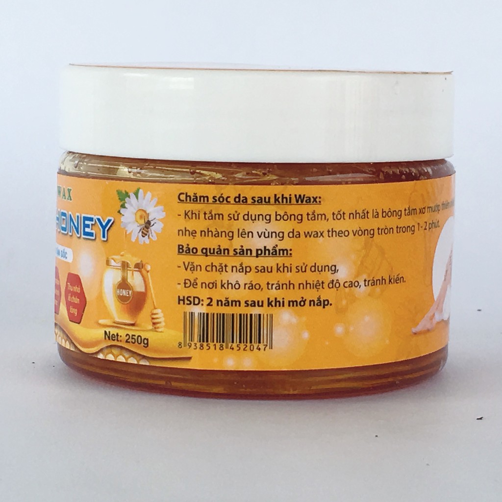 TẨY LÔNG TOÀN THÂN, triệt lông nách ria mép, chân, tay, vùng kín; Sáp wax Calli Honey 250g - WCH