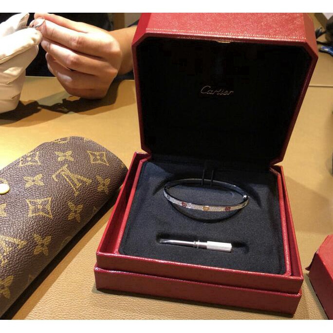 LOVE BRACELET, SMALL MODEL, PAVÉ PINK GOLD DIAMONDS | BigBuy360 - bigbuy360.vn