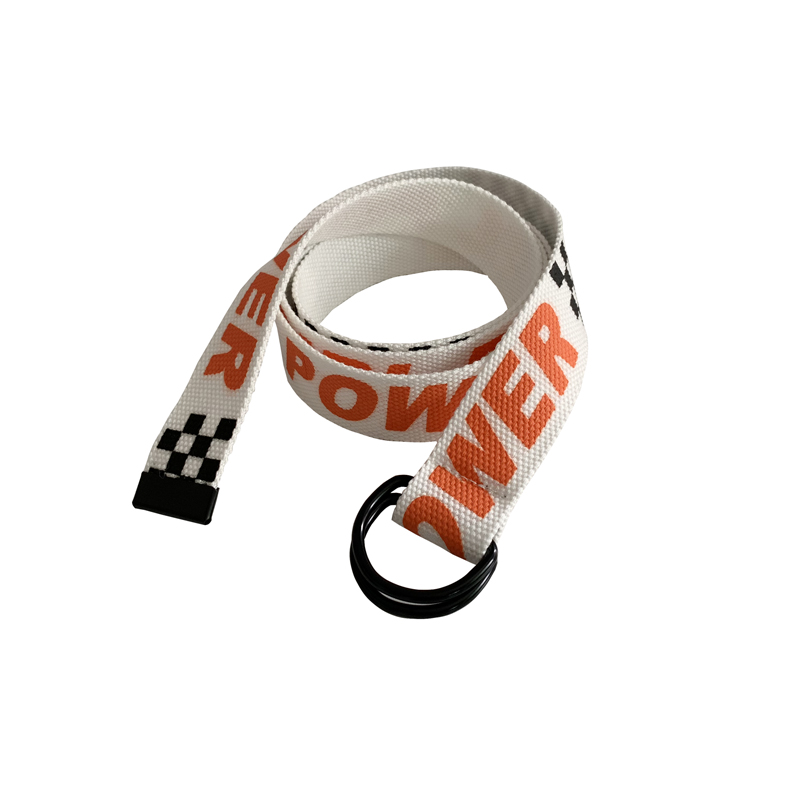 Thắt lưng canvas in chữ thời trang cho nam